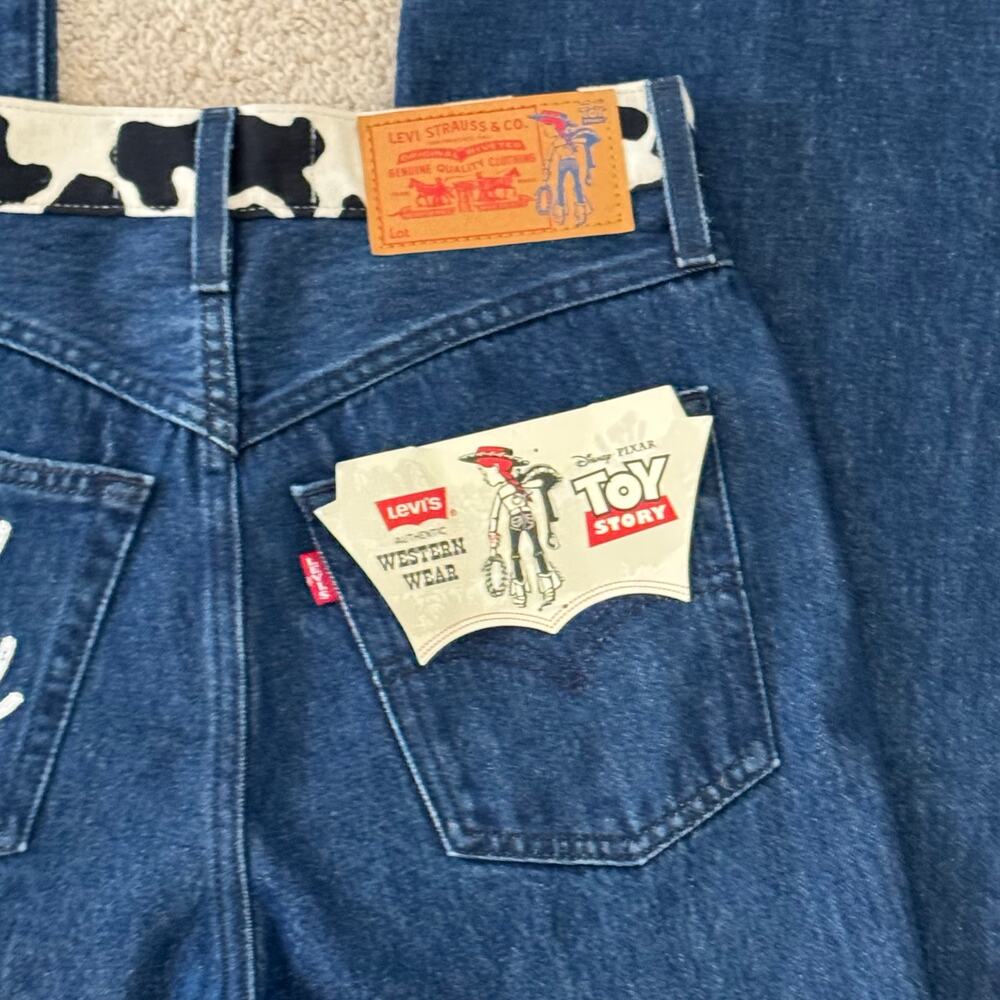 Levi’s Pixar Toy Story Jessie Western Ribcage Bell Flare Jean Women 29 Cowgirl - Picture 6 of 16